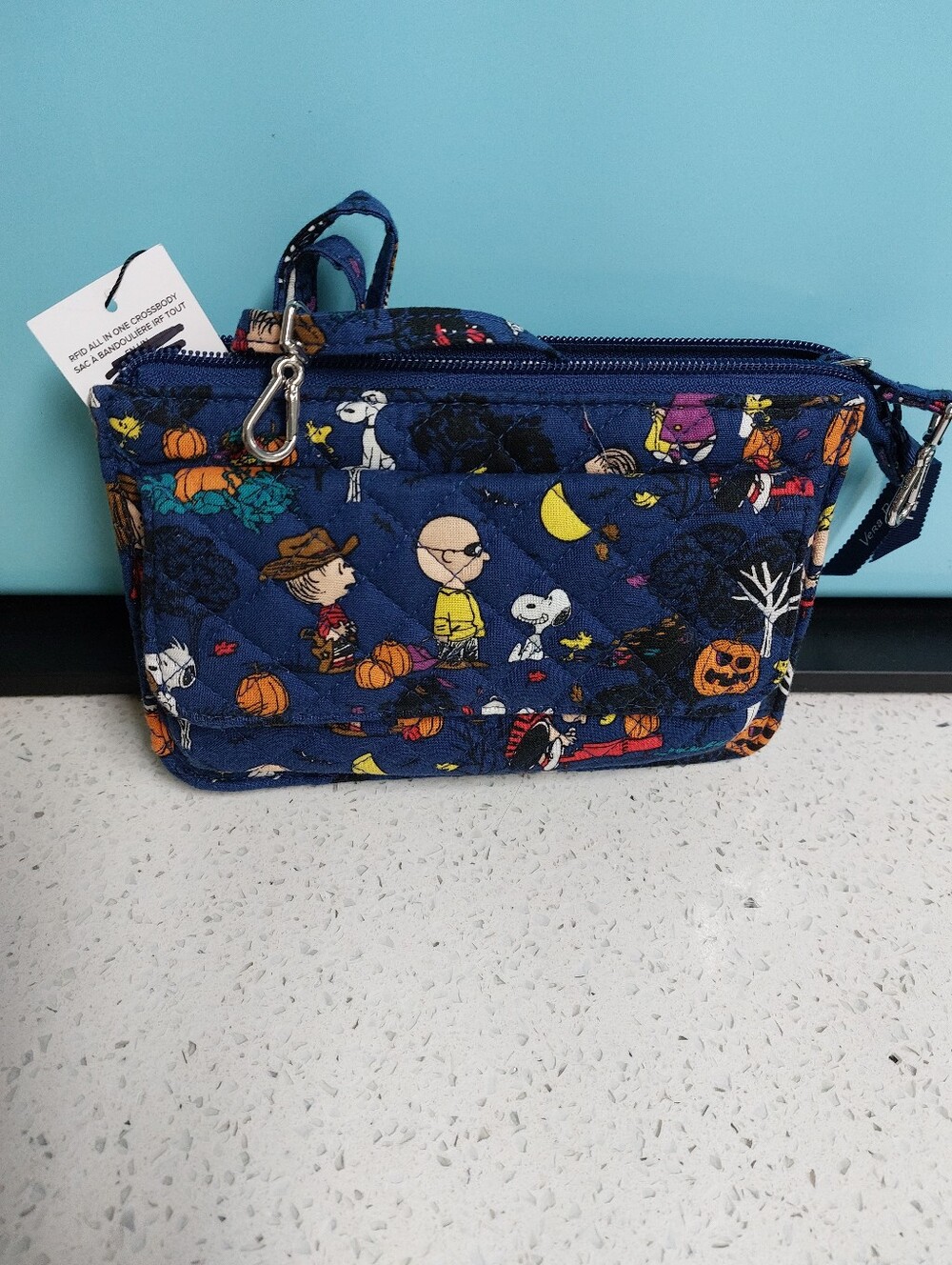 Vera Bradley Peanuts Halloween Signature 2023 Crossbody Wallet NWT